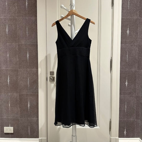 J. Crew silk chiffon Sophia dress (black) - Picture 2 of 8